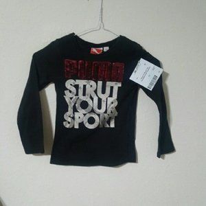 ⬇⬇️ Puma Tee STRUT YOUR SPORT Long Sleeve Tee Sz 5